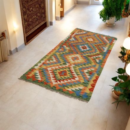 Vlnený behúň Kilim Chobi Chobi 80x202 ručne tkaný afganský kilim
