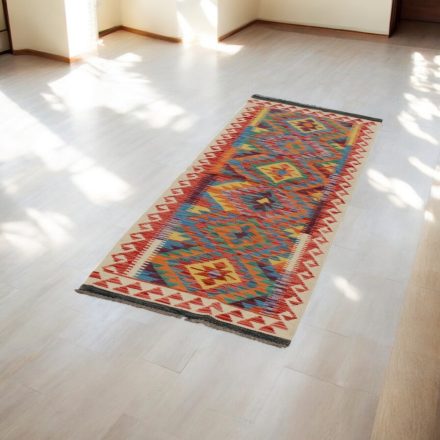 Vlnený behúň Kilim Chobi Chobi 67x201 ručne tkaný afganský kilim