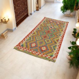   Ručne tkaný behúň koberec Kilim 88x230 Maimana Kilim koberec