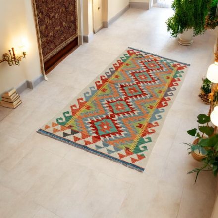 Behúň Kilim Chobi 74x203 ručne tkaný vlnený kelim