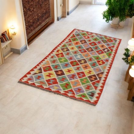 Ručne tkaný behúň koberec Kilim Chobi 83x193 Maimana Kilim koberec