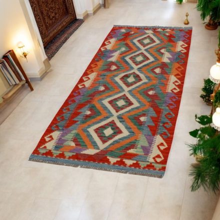 Behúň Kilim Chobi 73x202 ručne tkaný vlnený kelim