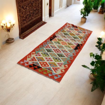 Afganský behúň Kilim Chobi 64x202 ručne tkaný koberec Kilim