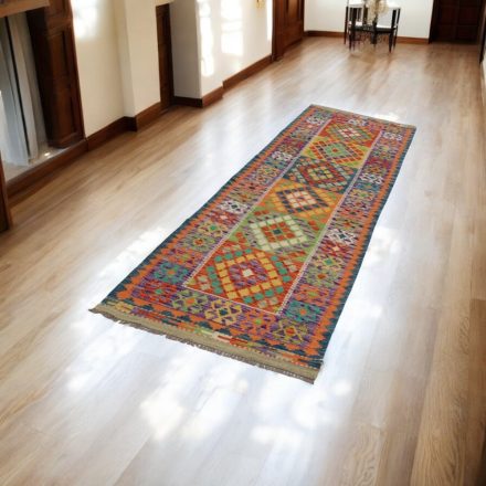 Ručne tkaný behúň koberec Kilim 82x298 afganský vlnený Kilim