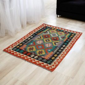 Ručne tkaný kilim Chobi 101x150 afganský vlnený Kilim