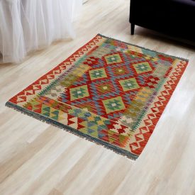   Vlnený kilim koberec Chobi 106x151 ručne tkaný afganský kilim