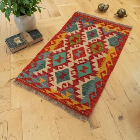   Etnický Kilim koberec Chobi 60x100 autentický afganský Kilim