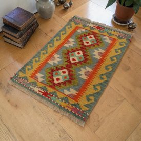 Chobi Kilim koberec 60x90 ručne tkaný etnický Kilim