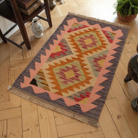 Vlnený Kilim koberec 59x92 ručne tkaný vlnený Kilim