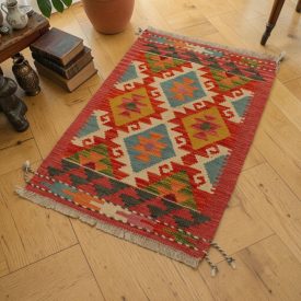   Afganský Kilim koberec Chobi 60x91 ručne tkaný afganský Kilim