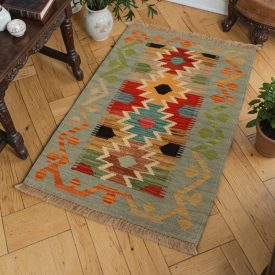 Vlnený Kilim koberec 59x91 autentický afganský Kilim
