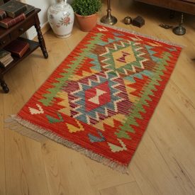   Autentický Kilim koberec 60x92 ručne tkaný afganský Kilim