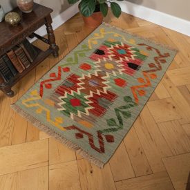 Autentický Kilim koberec 58x90 ručne tkaný etnický Kilim