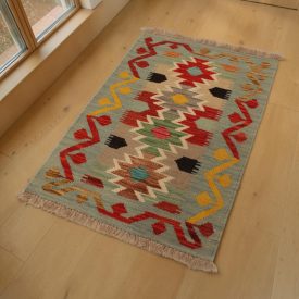   Afganský Kilim koberec Chobi 59x90 ručne tkaný vlnený Kilim