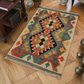 Ručne tkaný Kilim 63x92 afganský vlnený Kilim