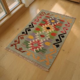   Afganský Kilim koberec Chobi 65x92 ručne tkaný etnický Kilim