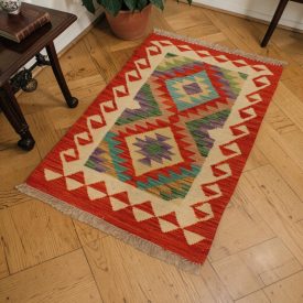 Chobi Kilim koberec 61x88 ručne tkaný vlnený Kilim