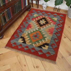 Vlnený Kilim koberec 60x88 ručne tkaný Kilim
