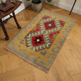   Afganský Kilim koberec Chobi 60x92 ručne tkaný etnický Kilim