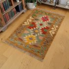Vlnený Kilim koberec 59x91 ručne tkaný vlnený Kilim