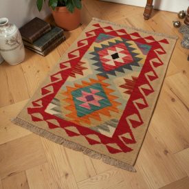   Afganský Kilim koberec Chobi 63x92 ručne tkaný afganský Kilim