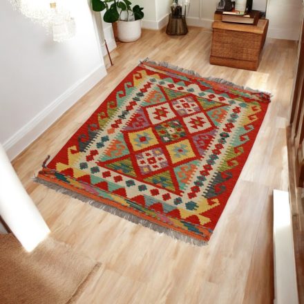 Vlnený kilim koberec Chobi 65x94 ručne tkaný afganský kilim