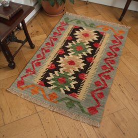 Autentický Kilim koberec 64x92 afganský vlnený Kilim
