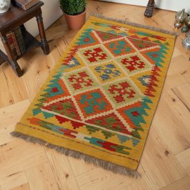 Afganský Kilim koberec Chobi 61x96 ručne tkaný Kilim