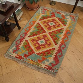 Chobi Kilim koberec 59x90 ručne tkaný afganský Kilim