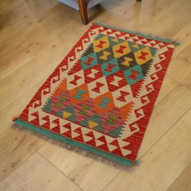 Vlnený Kilim koberec 63x94 afganský vlnený Kilim