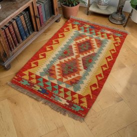 Maimana Kilim koberec 64x96 afganský vlnený Kilim
