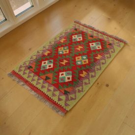 Vlnený Kilim koberec 63x90 ručne tkaný afganský Kilim