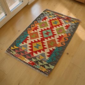 Ručne tkaný Kilim 60x90 afganský vlnený Kilim