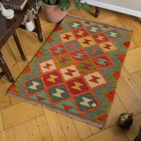 Afganský Kilim koberec Chobi 65x95 ručne tkaný koberec