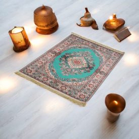   Hodvábny koberec strojovo tkaný SILKEN 70x110 akrylový turecký koberec