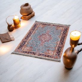   Hodvábny koberec strojovo tkaný SILKEN 70x110 akrylový turecký koberec