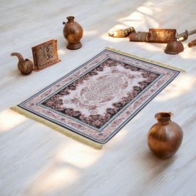   Hodvábny koberec strojovo tkaný SILKEN 70x110 akrylový turecký koberec