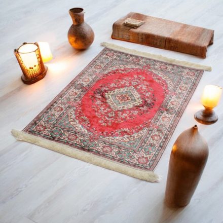 Hodvábny koberec strojovo tkaný SILKEN 70x110 akrylový turecký koberec