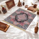 Hodvábny koberec strojovo tkaný SILKEN 70x110 akrylový turecký koberec