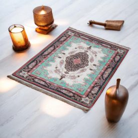   Hodvábny koberec strojovo tkaný SILKEN 70x110 akrylový turecký koberec