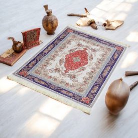   Hodvábny koberec strojovo tkaný SILKEN 70x110 akrylový turecký koberec