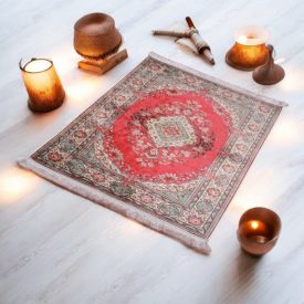   Hodvábny koberec strojovo tkaný SILKEN 70x110 akrylový turecký koberec