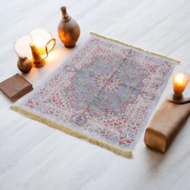   Hodvábny koberec strojovo tkaný SILKEN 70x110 akrylový turecký koberec