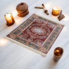 Hodvábny koberec strojovo tkaný SILKEN 70x110 akrylový turecký koberec