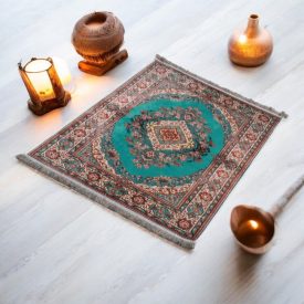   Hodvábny koberec strojovo tkaný SILKEN 70x110 akrylový turecký koberec