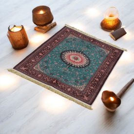   Hodvábny koberec strojovo tkaný SILKEN 70x110 akrylový turecký koberec