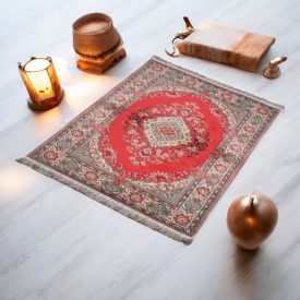   Hodvábny koberec strojovo tkaný SILKEN 70x110 akrylový turecký koberec