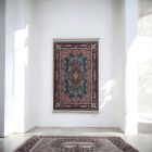 Hodvábny koberec strojovo tkaný SILKEN 70x110 akrylový turecký koberec