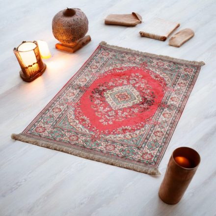 Hodvábny koberec strojovo tkaný SILKEN 70x110 akrylový turecký koberec