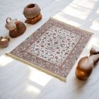 Hodvábny koberec strojovo tkaný SILKEN 70x110 akrylový turecký koberec